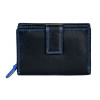 Nicole Brown Dámska kožená peňaženka s ochranou RFID JBPL 06C- čierna / modrá