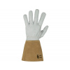 Zváračské rukavice CXS Lorne - veľkosť: 11/XXL, farba: sivá/hnedá