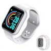 Inteligentné LCD hodinky Silikónový náramok Android a iOS L18 White Bluetooth Inteligentné LCD hodinky Silikónový náramok Android a iOS L18 White Bluetooth