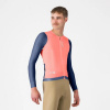 CASTELLI Cyklistický dres s dlhým rukávom letný - CORRETTO LS - ružová/modrá M CASTELLI Cyklistický dres s dlhým rukávom letný - CORRETTO LS - ružová/modrá M