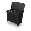 Odpadkový kôš Prosperplast SYSTEMA 3x10l čierny Odpadkový kôš Prosperplast SYSTEMA 3x10l čierny