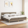 Box spring postel s matrací taupe 200x200 cm textil Hnědošedá 3140565 Box spring postel s matrací taupe 200x200 cm textil Hnědošedá 3140565