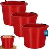 Vedro stavebné hospodárske s výlevkou 20 l červené sada 3 ks Vedro stavebné hospodárske s výlevkou 20 l červené sada 3 ks