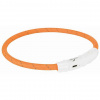 Flash light band USB, TPU/nylon, M–L: 45 cm/ø 7 mm, orange Flash light band USB, TPU/nylon, M–L: 45 cm/ø 7 mm, orange