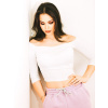Bavlnený crop top VSB MARY biely Bavlnený crop top VSB MARY biely