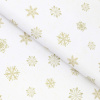 Goldea vianočná teflónová látka na obrusy - zlaté snehové vločky 160 cm Goldea vianočná teflónová látka na obrusy - zlaté snehové vločky 160 cm