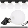Koľajnicové osvetlenie LED LIŠTA 1m + Svietidlo objímka G9 biela sklenená guľa x4 Koľajnicové osvetlenie LED LIŠTA 1m + Svietidlo objímka G9 biela sklenená guľa x4