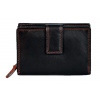 Nicole Brown Dámska kožená peňaženka s ochranou RFID JBPL 06C- čierna / TAN