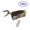 Konektor STP RJ45 (8p8c), Cat6A, 50µm, skládaný, drát - 10 ks RJ45FTPCAT6A/10 Konektor STP RJ45 (8p8c), Cat6A, 50µm, skládaný, drát - 10 ks RJ45FTPCAT6A/10