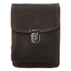 Pánska kožená crossbody taška tmavo hnedá - GreenWood Upton hnedá Pánska kožená crossbody taška tmavo hnedá - GreenWood Upton hnedá