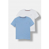 Detské bavlnené tričko Tommy Hilfiger 2-pak modrá farba, jednofarebné, UK0UK00073 UK0UK00073.9BYA 152-164 Detské bavlnené tričko Tommy Hilfiger 2-pak modrá farba, jednofarebné, UK0UK00073 UK0UK00073.9BYA 152-164
