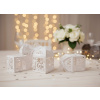 Biele svadobné krabičky na darčeky 5x5x5 cm (50ks) – Elegantné balenie pre hostí Biele svadobné krabičky na darčeky 5x5x5 cm (50ks) – Elegantné balenie pre hostí