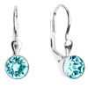 PAVONA Strieborné náušnice visiace s krištálmi modré okrúhle 31112.3 light turquoise PAVONA Strieborné náušnice visiace s krištálmi modré okrúhle 31112.3 light turquoise