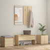 zahrada-XL Súprava nábytku do chodby dub sonoma spracované drevo 3082065 zahrada-XL Súprava nábytku do chodby dub sonoma spracované drevo 3082065