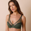 Zmenšujúca podprsenka Paia zn. Confidence Lingerie® z mikrovlákna a tylu, s kosticami khaki 110 Blancheporte Zmenšujúca podprsenka Paia zn. Confidence Lingerie® z mikrovlákna a tylu, s kosticami khaki 110 Blancheporte