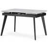 AUTRONIC Jídelní stůl HT-405M WT, 120+30+30x80 cm, keramická deska bílý mramor, kov, černý matný lak AUTRONIC Jídelní stůl HT-405M WT, 120+30+30x80 cm, keramická deska bílý mramor, kov, černý matný lak