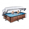 Bazén EXIT Drevo 300x200x65cm s prekrytím a kazetovou filtráciou Bazén EXIT Drevo 300x200x65cm s prekrytím a kazetovou filtráciou