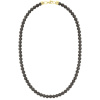 Manoki Pánský korálkový náhrdelník Fernando Gold - 6 mm lávový kámen X-NH1364/60 Černá 60 cm Manoki Pánský korálkový náhrdelník Fernando Gold - 6 mm lávový kámen X-NH1364/60 Černá 60 cm