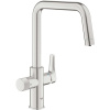 GROHE Blue Pure Start páková drezová batéria s filtráciou (bez filtra), výška výtoku 237 mm, Supersteel, 30595DC0 GROHE Blue Pure Start páková drezová batéria s filtráciou (bez filtra), výška výtoku 237 mm, Supersteel, 30595DC0