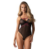 Dámske sexy body Novenes Teddy black - Obsessive XL/2XL Dámske sexy body Novenes Teddy black - Obsessive XL/2XL