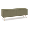 Zelený matný TV stolík 140x53x40 cm Campus – Marckeric Zelený matný TV stolík 140x53x40 cm Campus – Marckeric