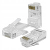 Koncovka konektora Priechodný konektor RJ45 CAT6 UTP Pozlátené kontakty 100 ks Koncovka konektora Priechodný konektor RJ45 CAT6 UTP Pozlátené kontakty 100 ks