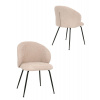 Avida Design Jedálenská stolička Ganta Black, štruktúrovaná béžová látka (CD2302-3) Avida Design Jedálenská stolička Ganta Black, štruktúrovaná béžová látka (CD2302-3)