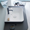 DURAVIT Happy D.2 Plus obdĺžniková umývadlová misa s otvorom, s prepadom, 600 x 460 mm, biela/antracit matný, 2360606100 DURAVIT Happy D.2 Plus obdĺžniková umývadlová misa s otvorom, s prepadom, 600 x 460 mm, biela/antracit matný, 2360606100