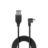 Kábel USB 2.0 A-MINI-B 5pin M/M 2m, High Speed, čierny, zahnutý doľava 90° Kábel USB 2.0 A-MINI-B 5pin M/M 2m, High Speed, čierny, zahnutý doľava 90°