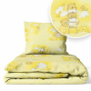 Obliečky do postieľky žlté - Macko na rebríku, 120x90 cm Obliečky do postieľky žlté - Macko na rebríku, 120x90 cm