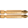 FORTUM hrot krížový pozidriv, sada 2ks, PZ 2 x 50 mm, titán. úprava, S2 4741382 FORTUM hrot krížový pozidriv, sada 2ks, PZ 2 x 50 mm, titán. úprava, S2 4741382