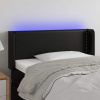 vidaXL Čelo postele s LED čierne 103x16x78/88 cm umelá koža vidaXL Čelo postele s LED čierne 103x16x78/88 cm umelá koža