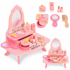 ECOTOYS Dřevěný toaletní stolek PRINCESS růžový ECOTOYS Dřevěný toaletní stolek PRINCESS růžový