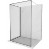 Mexen Kioto Sprchová stena Walk-in 100 x 90 cm, čierny rám, chróm - 800-100-212-01-70-090 Mexen Kioto Sprchová stena Walk-in 100 x 90 cm, čierny rám, chróm - 800-100-212-01-70-090