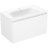 Mexen Rivel kúpeľňová skrinka 80 cm s umývadlom Vela, 1 zásuvka, ryhovaná, biela matná - 91A20-08047-1-BF01-W23M01 Mexen Rivel kúpeľňová skrinka 80 cm s umývadlom Vela, 1 zásuvka, ryhovaná, biela matná - 91A20-08047-1-BF01-W23M01