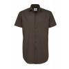 B&C Collection B&C | Black Tie SSL /men Popelínová elastická košeľa s krátkym rukávom_01.0P22 Farba: coffee bean, Veľkosť: M B&C Collection B&C | Black Tie SSL /men Popelínová elastická košeľa s krátkym rukávom_01.0P22 Farba: coffee bean, Veľkosť: M