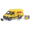 Auto Bruder 2671 Mercedes-Benz Sprinter DHL s vodičom a príslušenstvom Auto Bruder 2671 Mercedes-Benz Sprinter DHL s vodičom a príslušenstvom