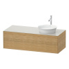 DURAVIT White Tulip závesná skrinka pod umývadlo na dosku vpravo, 1 zásuvka, 1300 x 550 x 408 mm, dub prírodný masív/nordická biela matná, WT4977RH539 DURAVIT White Tulip závesná skrinka pod umývadlo na dosku vpravo, 1 zásuvka, 1300 x 550 x 408 mm, dub prírodný masív/nordická biela matná, WT4977RH539