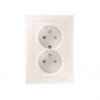 ZÁSUVKA 2x2P+PE 16A CL SEDNA KRÉMOVÁ ZÁSUVKA 2x2P+PE 16A CL SEDNA KRÉMOVÁ