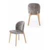 Halmar Jedálenská stolička Basso, sivá, bukové drevo prírodný dub Halmar Jedálenská stolička Basso, sivá, bukové drevo prírodný dub