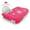 DRYBED Premium Vet Bed fuchsia + biele labky 150 x 100 cm DRYBED Premium Vet Bed fuchsia + biele labky 150 x 100 cm