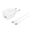 Belkin BOOST CHARGE™ 25W USB-C Power Delivery PPS nástěnná nabíječka + 1m USB-C na USB-C kabel, bílá WCA012kq1MWH-B6 Belkin BOOST CHARGE™ 25W USB-C Power Delivery PPS nástěnná nabíječka + 1m USB-C na USB-C kabel, bílá WCA012kq1MWH-B6