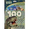 100 samolepek s omalovánkovými listy Dinosauři 100 samolepek s omalovánkovými listy Dinosauři