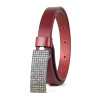 Dámsky kožený opasok SWAROVSKI BROWN, šírka 2cm, Vyrobené na Slovensku - Bordová Dámsky kožený opasok SWAROVSKI BROWN, šírka 2cm, Vyrobené na Slovensku - Bordová