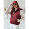 Bordová dámska prešívaná vesta TY4976, ty4976-XL XL Bordová dámska prešívaná vesta TY4976, ty4976-XL XL