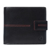 Pánska kožená peňaženka Segali SG-150721 čierna s červeným prešívaním Pánska kožená peňaženka Segali SG-150721 čierna s červeným prešívaním