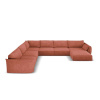 Červená rohová pohovka (ľavý roh) Vanda - Mazzini Sofas Červená rohová pohovka (ľavý roh) Vanda - Mazzini Sofas