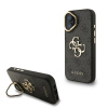 Guess PU 4G Metal Logo Stand Camera Frame zadný kryt pre iPhone 16 Black Guess PU 4G Metal Logo Stand Camera Frame zadný kryt pre iPhone 16 Black