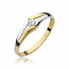 Dvojprelémy diamantový zásnubný prsteň 0.08ct (Dvojprelémy diamantový zásnubný prsteň 0.08ct) Dvojprelémy diamantový zásnubný prsteň 0.08ct (Dvojprelémy diamantový zásnubný prsteň 0.08ct)