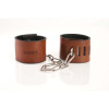 Whips Primal Bond Cuffs With Padlock Large Brown, kožené putá s 2 zámkami pre obvod 22–27 cm Whips Primal Bond Cuffs With Padlock Large Brown, kožené putá s 2 zámkami pre obvod 22–27 cm